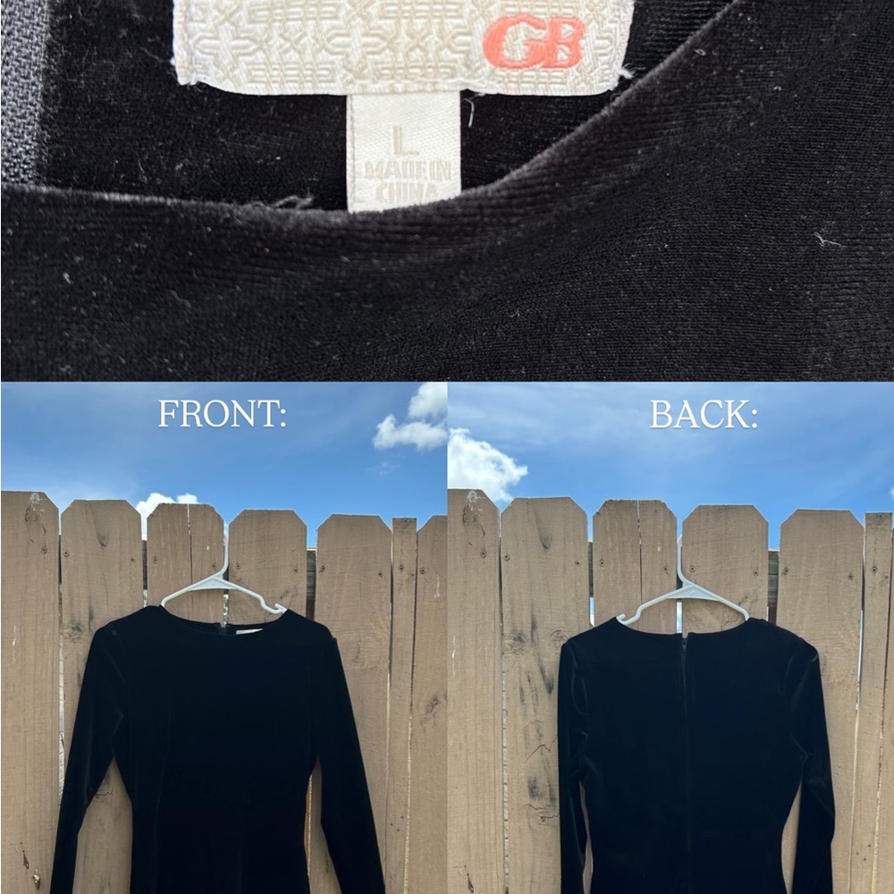 GB Girls Elegant Black Long Sleeve Dress